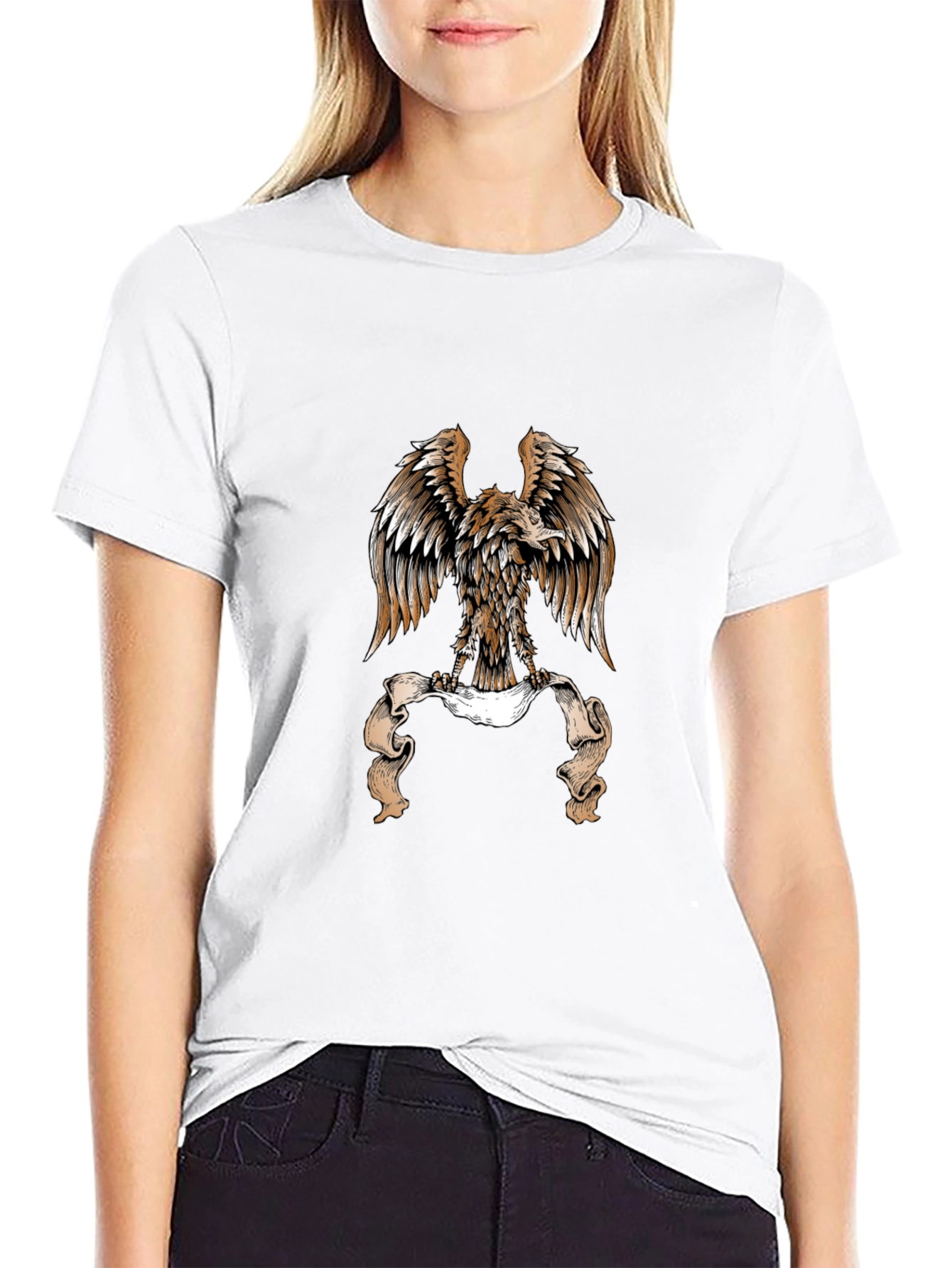Black Eagle Graphic Black T-Shirt - Bold Design view 9
