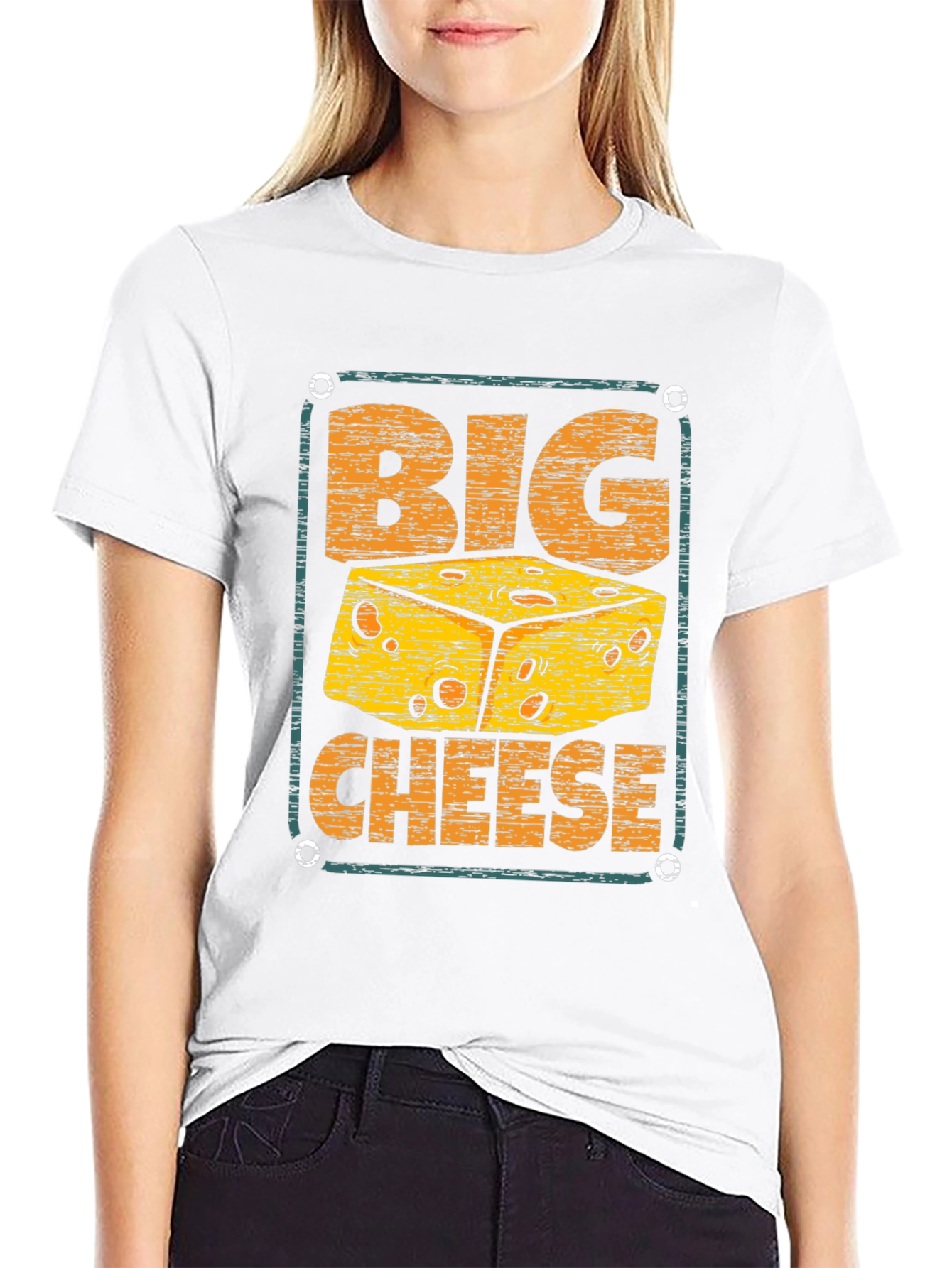 Black Big Cheese Graphic T-Shirt - Novelty Tee view 9
