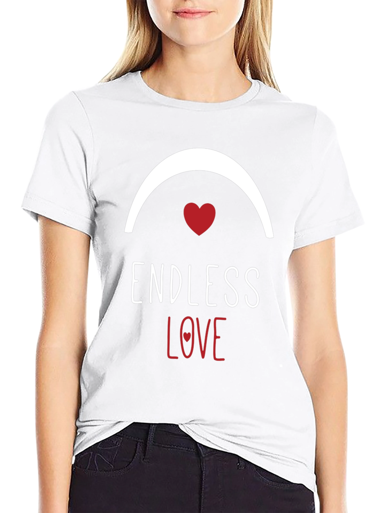 Black Endless Love Graphic Tee - Soft Cotton Blend view 9