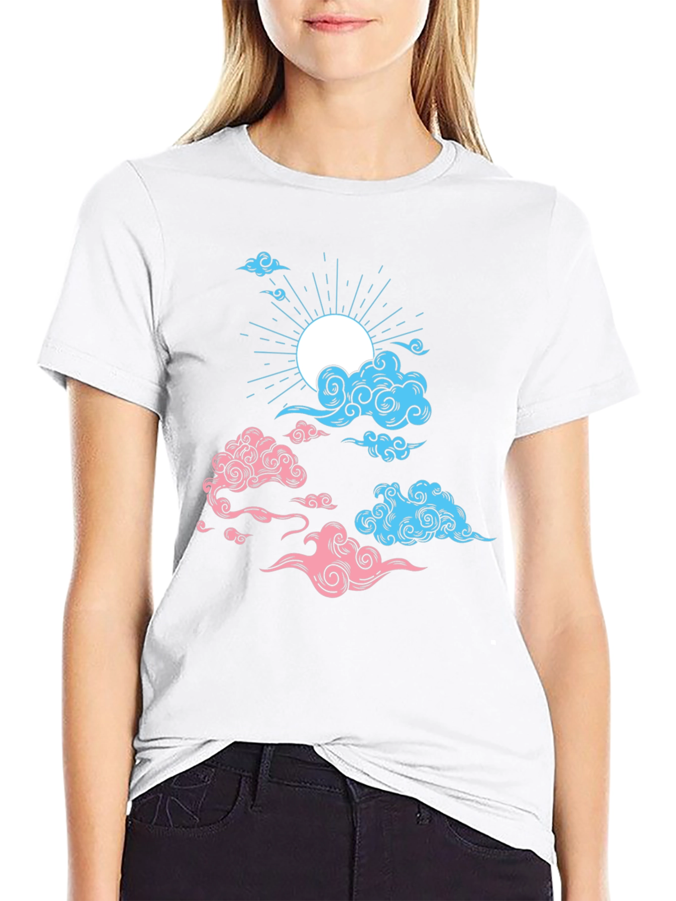 Black Trans Pride Clouds T-Shirt - Stylish & Supportive Apparel view 9