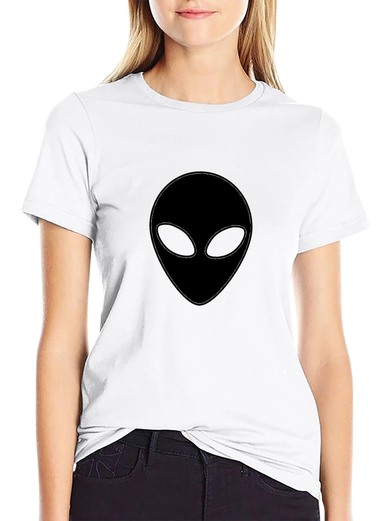 Black Alien Graphic Tee - Classic Black T-Shirt view 9