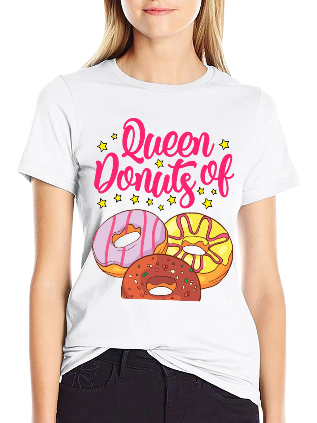 Black Queen of Donuts T-Shirt - Black Graphic Tee view 9