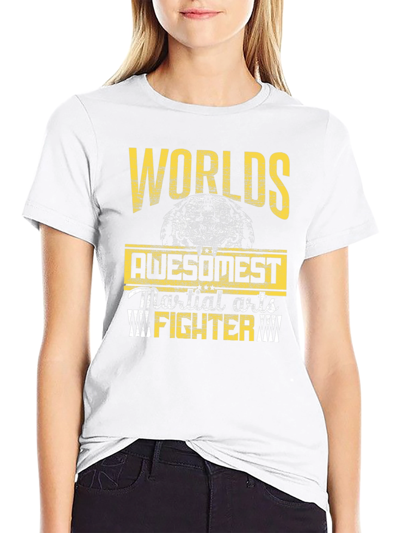 Black Worlds Awesomest Martial Arts Fighter Graphic T-Shirt view 9