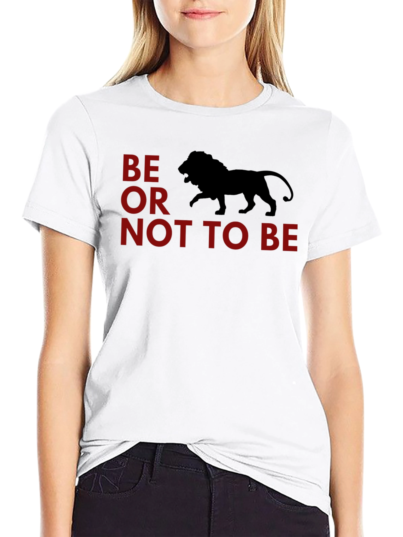 Black Be A Lion T-Shirt: Motivational Graphic Tee view 9