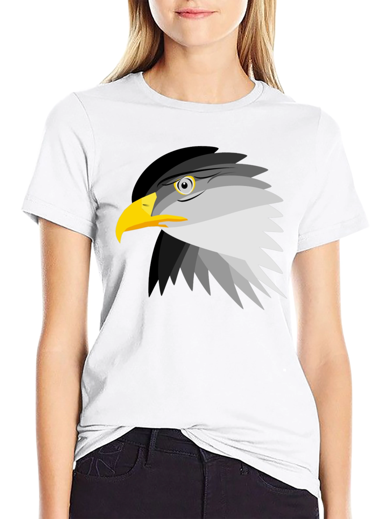 Black Eagle Graphic Tee - Black Cotton Blend view 9