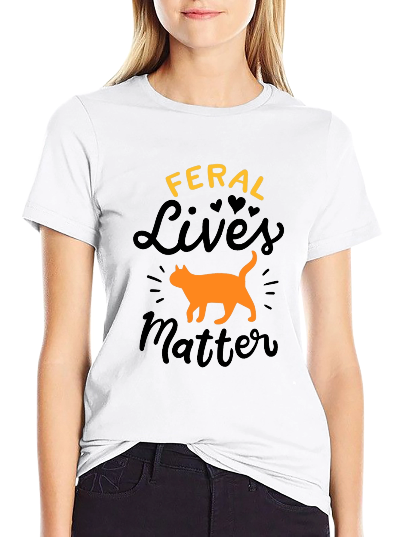 Black Feral Lives Matter Graphic Tee view 9