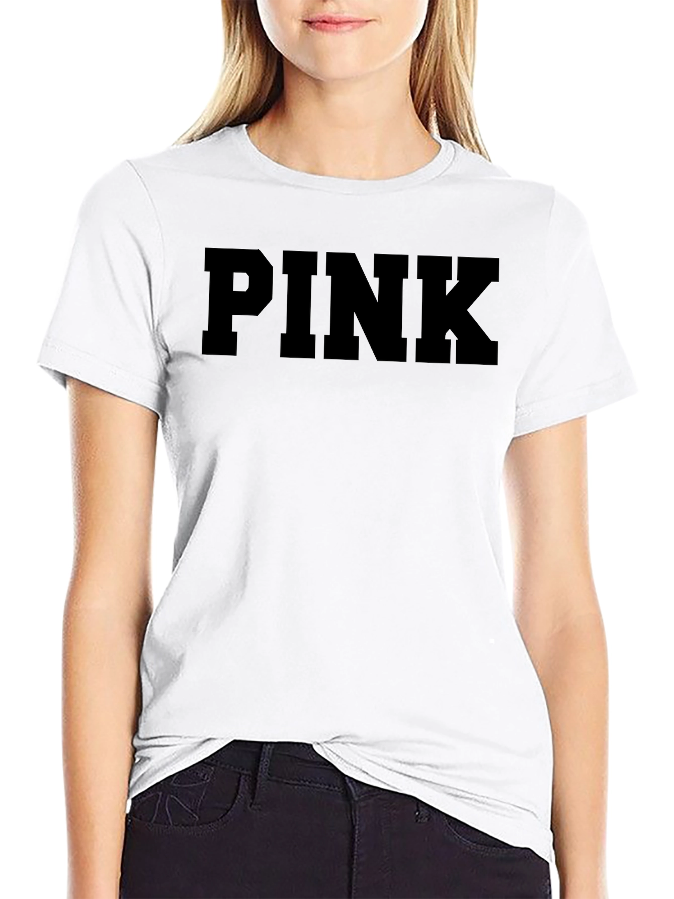 Black PINK Black Graphic T-Shirt Casual Wear view 9