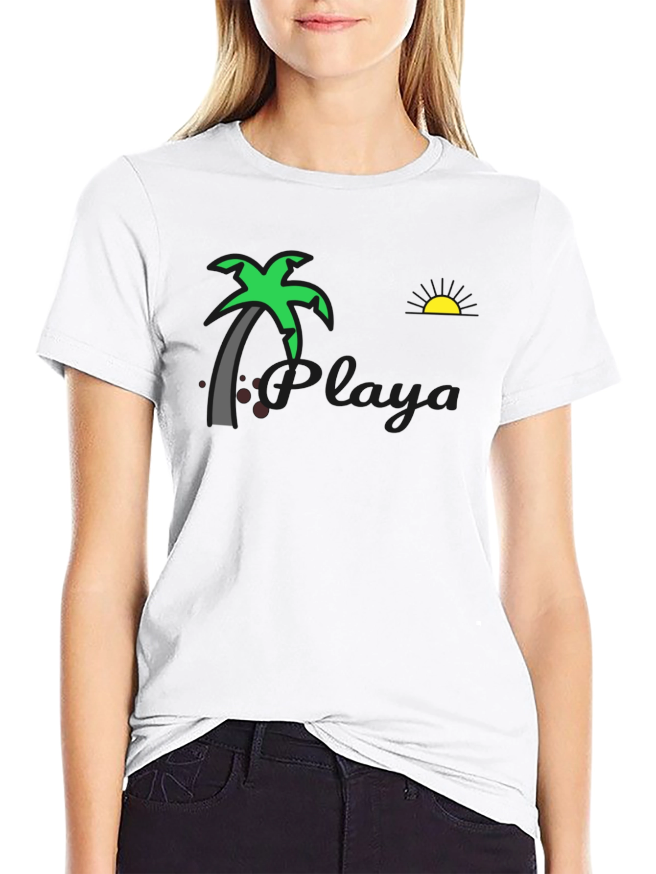 Black Playa Beach Graphic T-Shirt - Tropical Vacation Vibes view 9