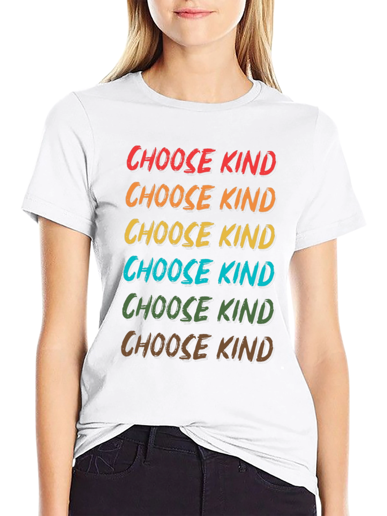 Black Choose Kind Graphic Tee - Positive Message T-Shirt view 9