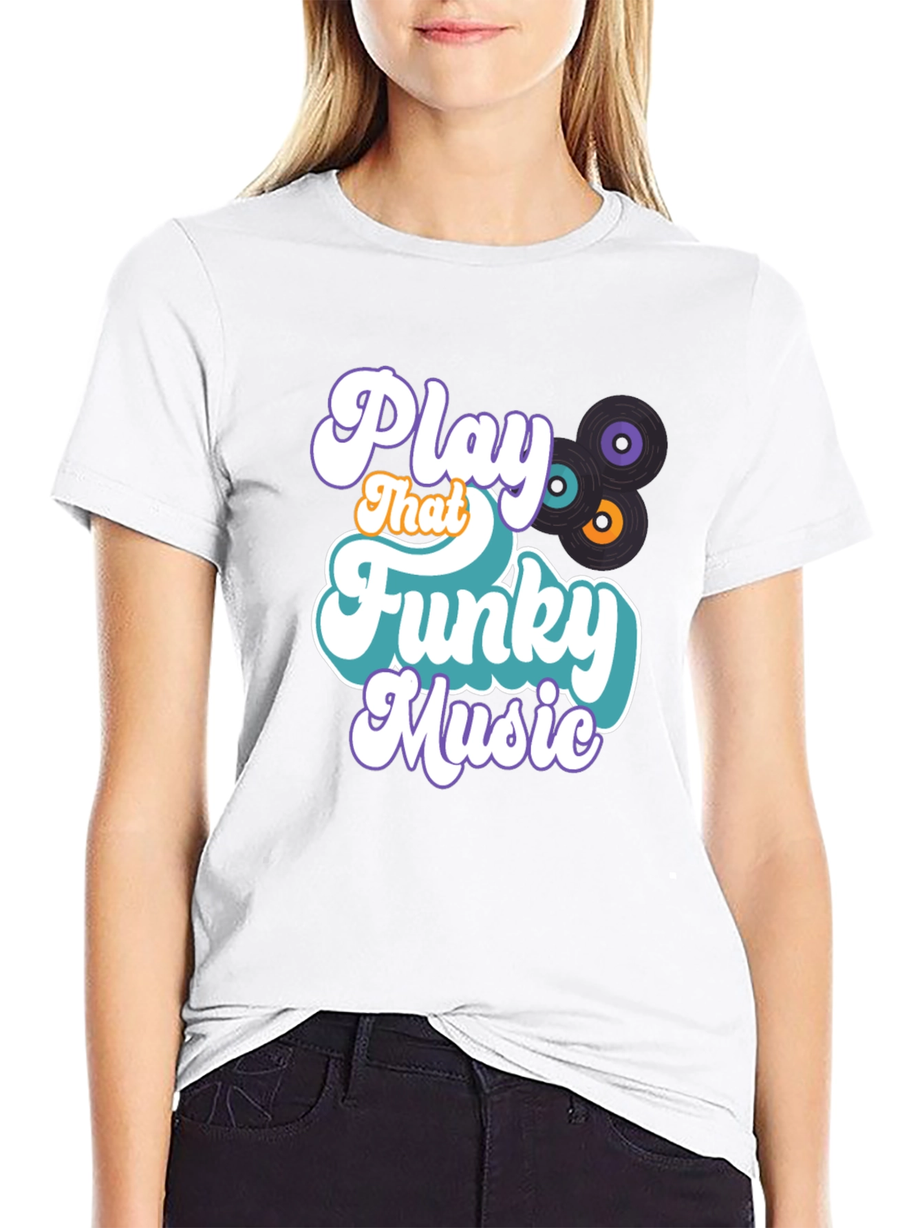Black Play That Funky Music Graphic Tee view 9