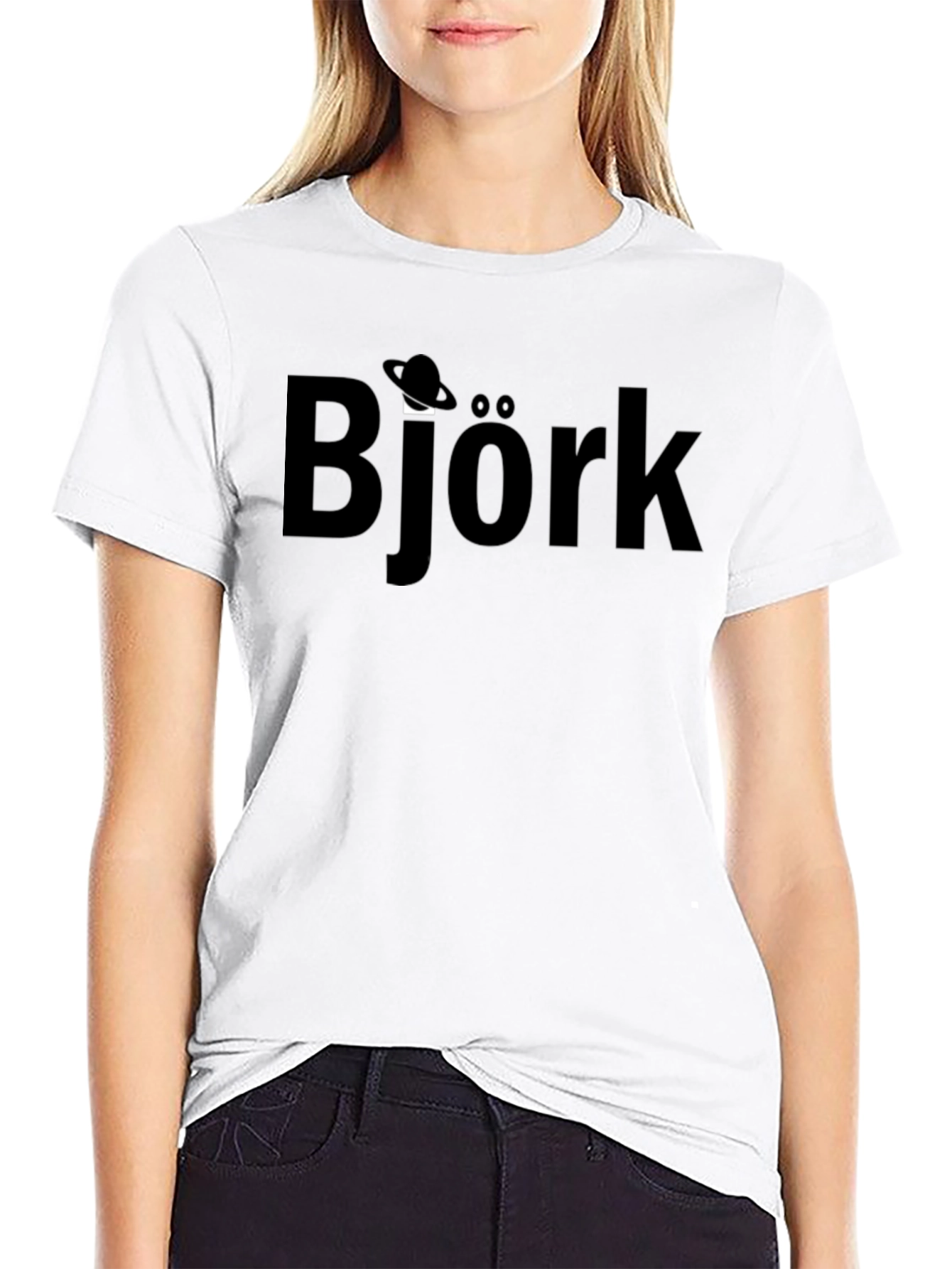 Black Bjork Graphic T-Shirt - Black Cotton Blend view 9