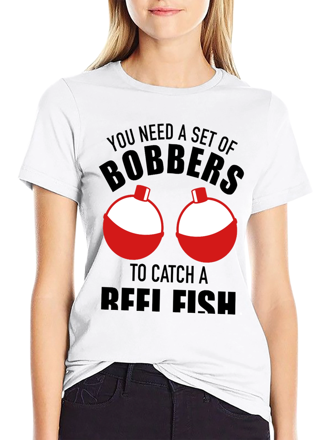 Black Funny Fishing Bobbers T-Shirt - Catch Reelfish view 9