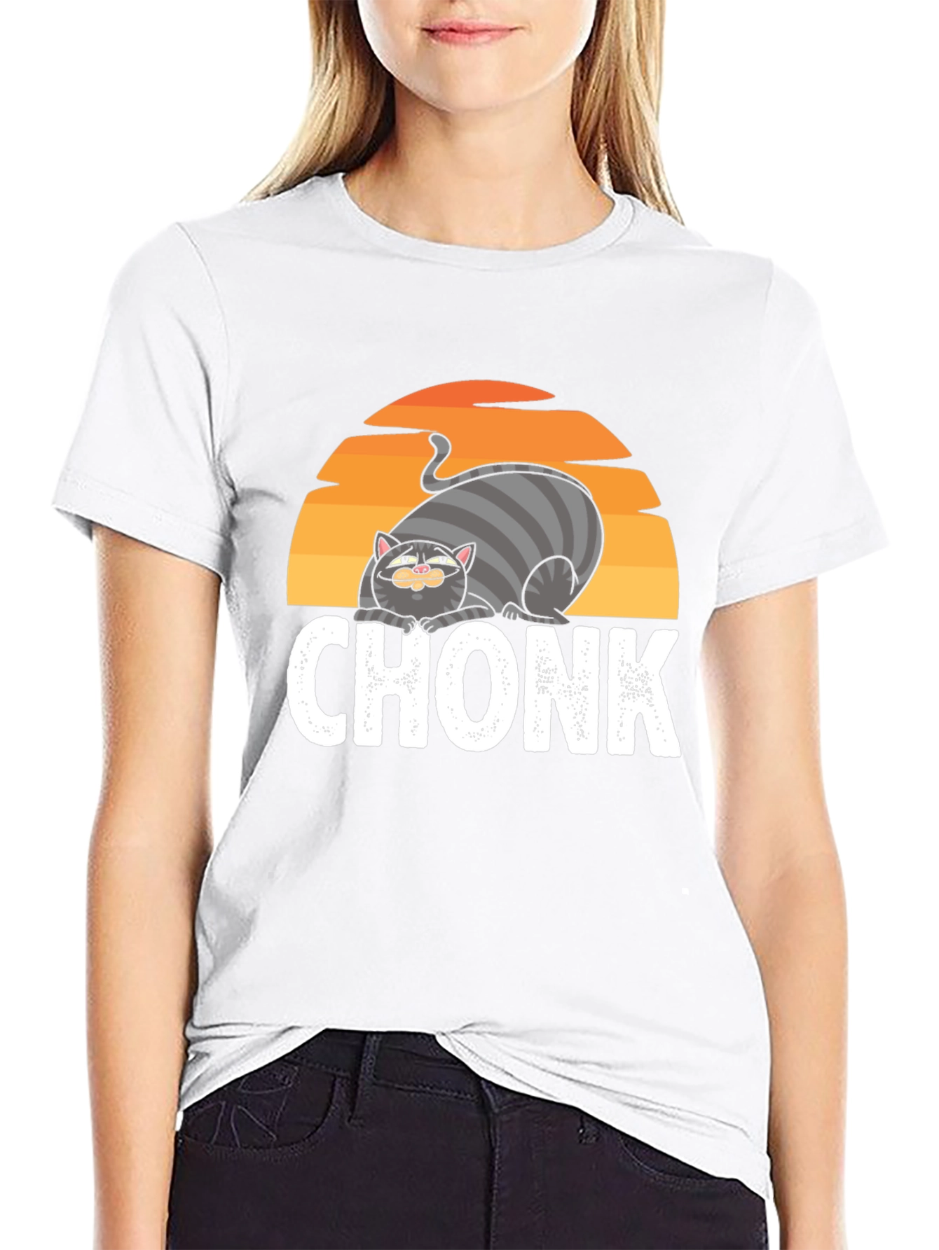 Black Chonk Cat Graphic Tee - Unisex Fit view 9