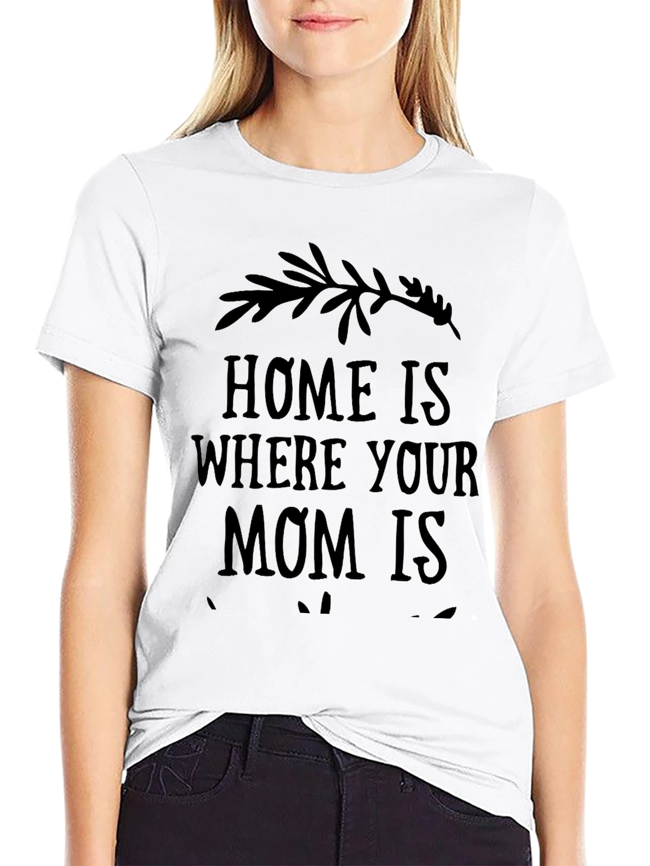 Black Home is Where Your Mom Is Black Graphic Tee view 9
