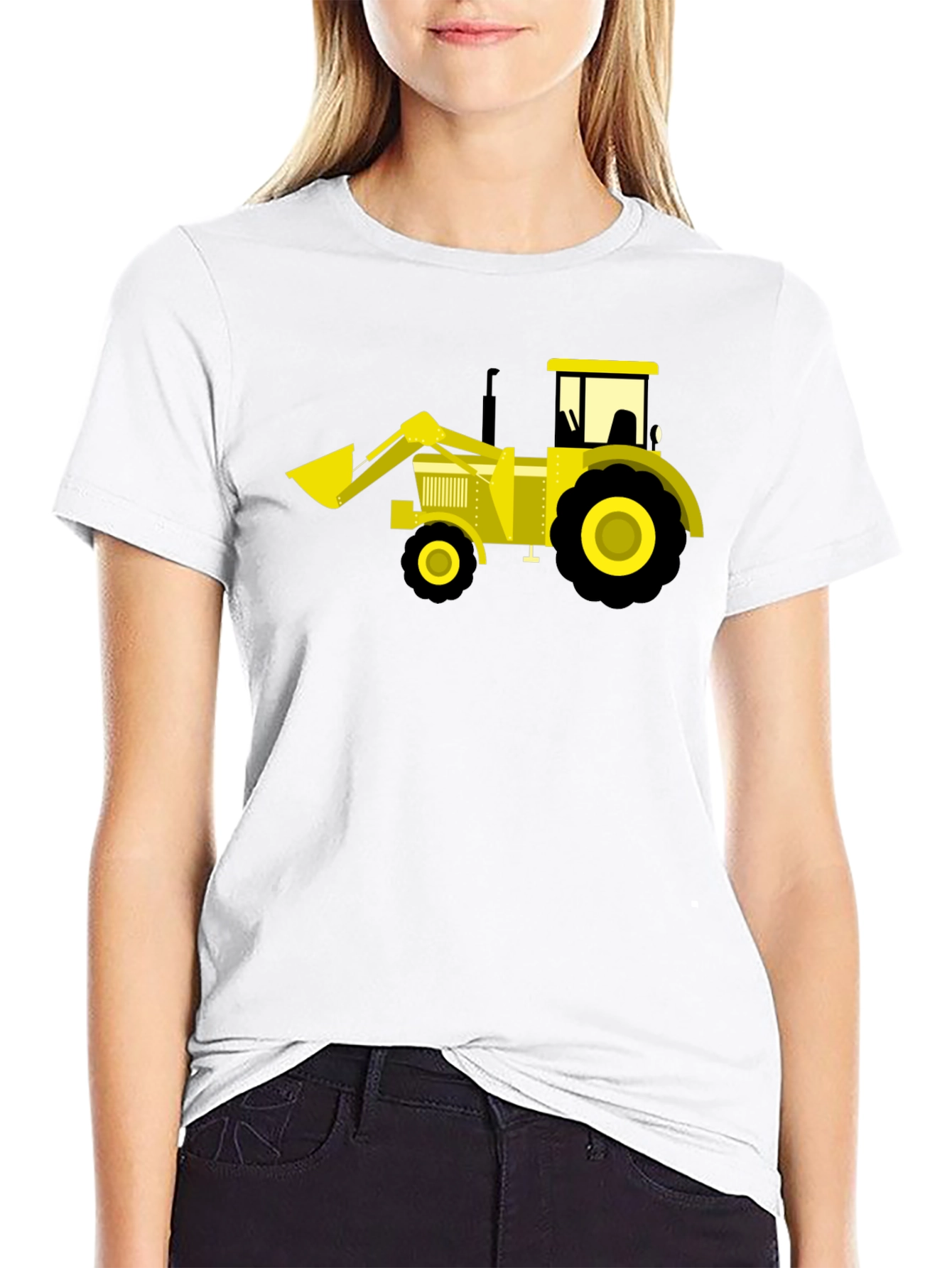 Black Black Tractor Graphic Tee - Fun & Unique view 9