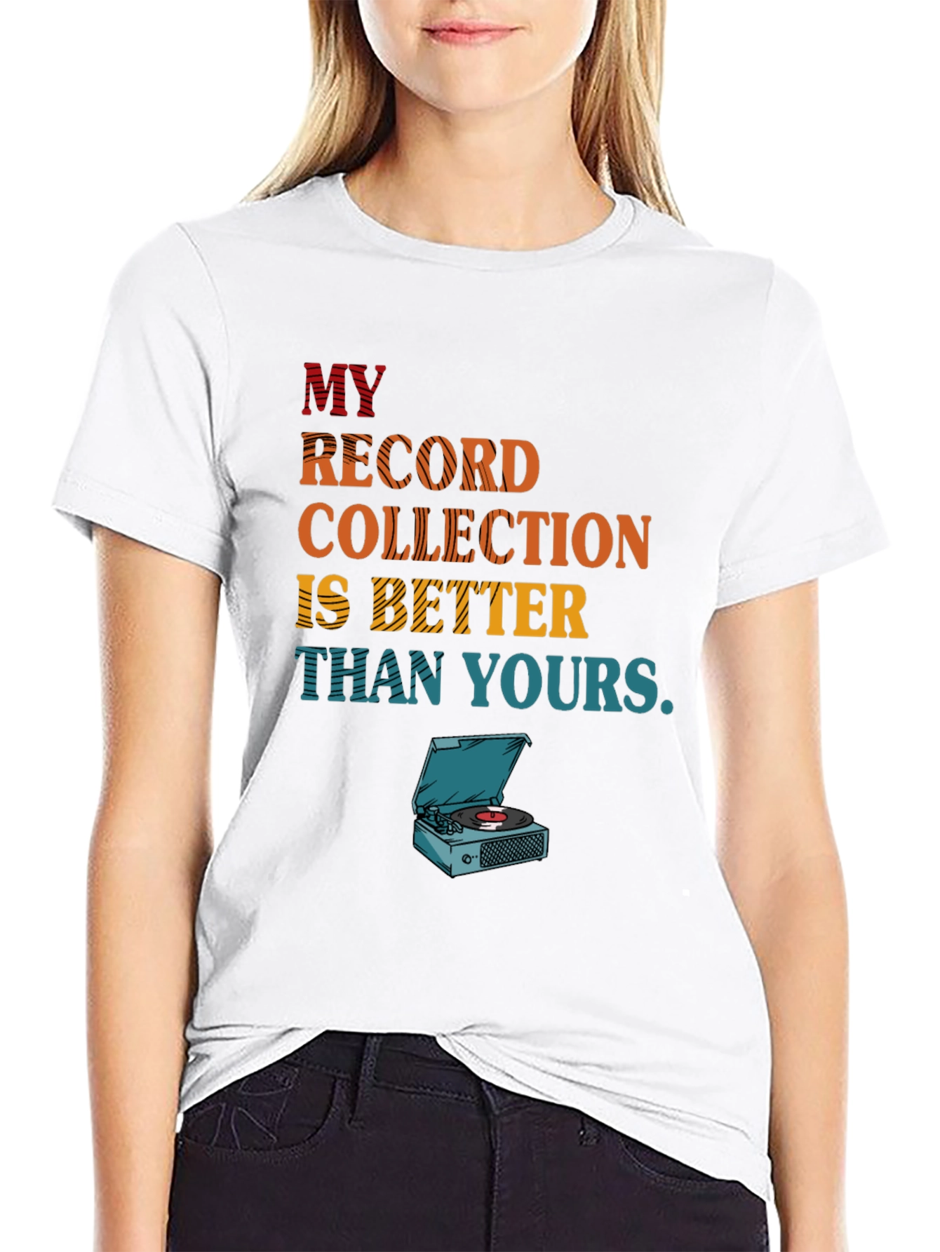 Black My Record Collection Graphic Tee view 9