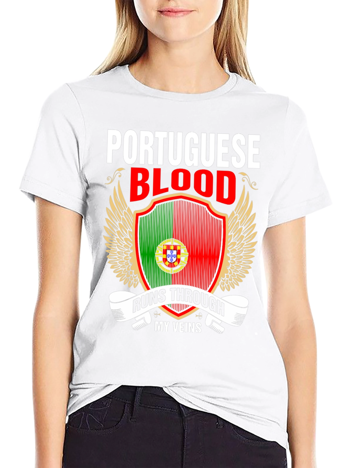 Portuguese Blood Runs Through My Veins Graphic Tee - 9