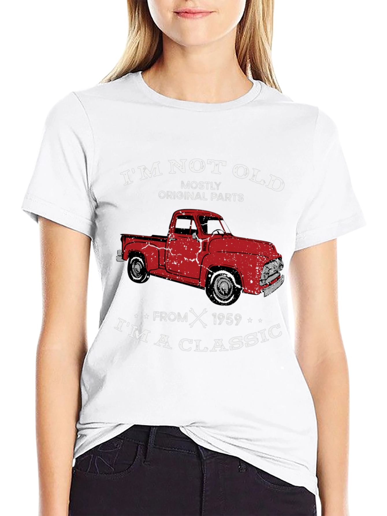 Black I'm Not Old Classic Truck Graphic Tee view 9