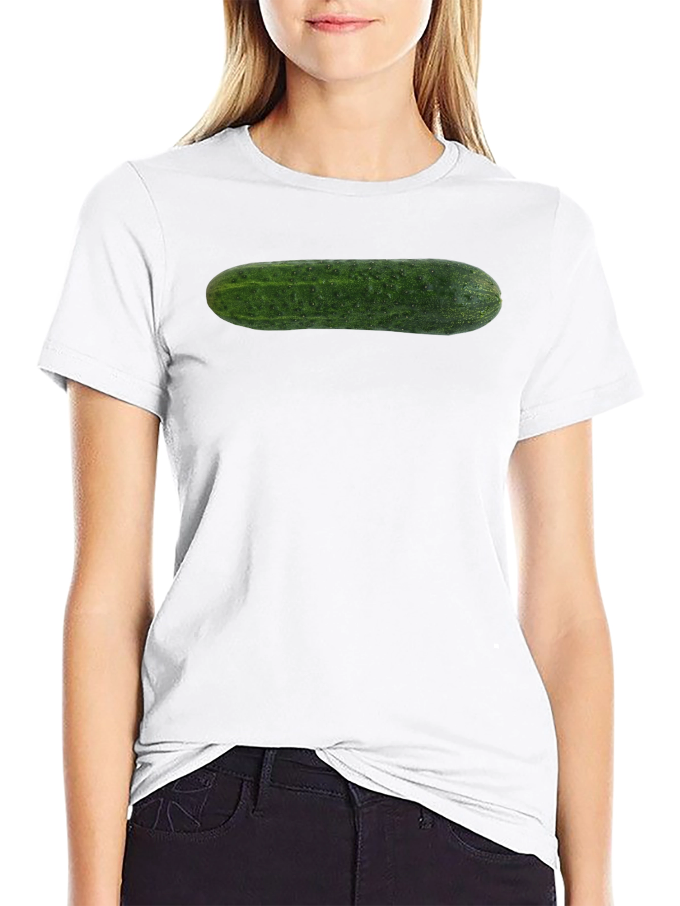 Black Funny Pickle T-Shirt - Novelty Food Tee view 9