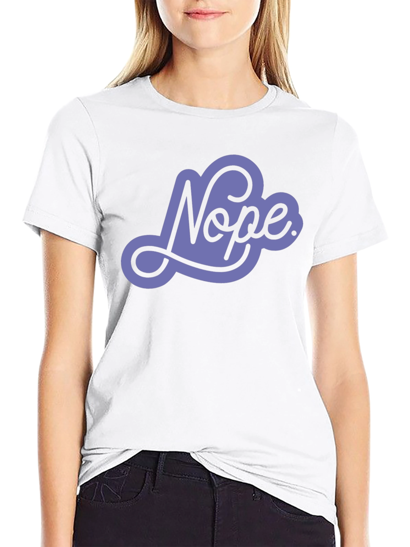 Black Nope Graphic Tee - Cool Casual T-Shirt view 9
