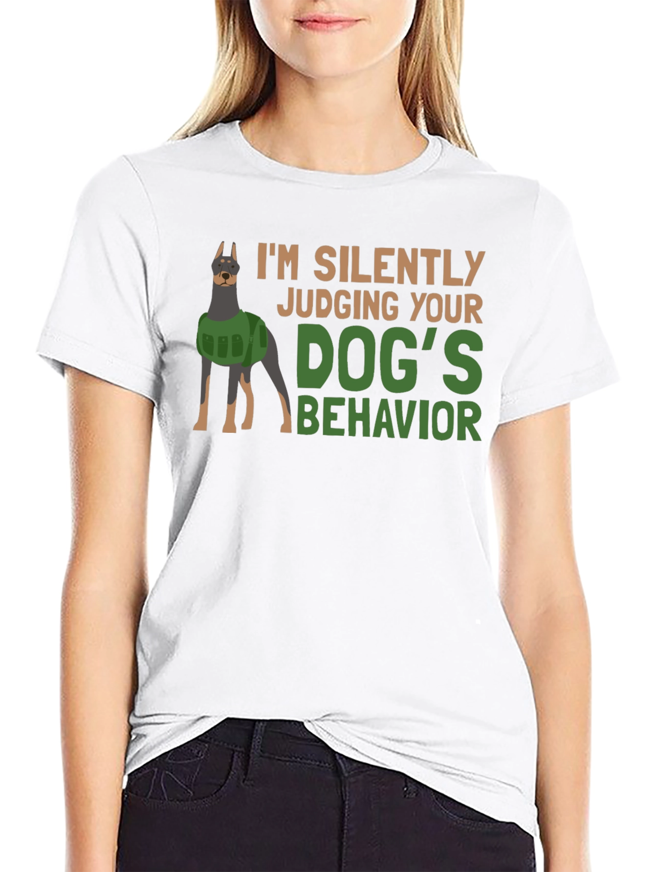 Black Dog Behavior T-Shirt - Judging You Silently! view 9
