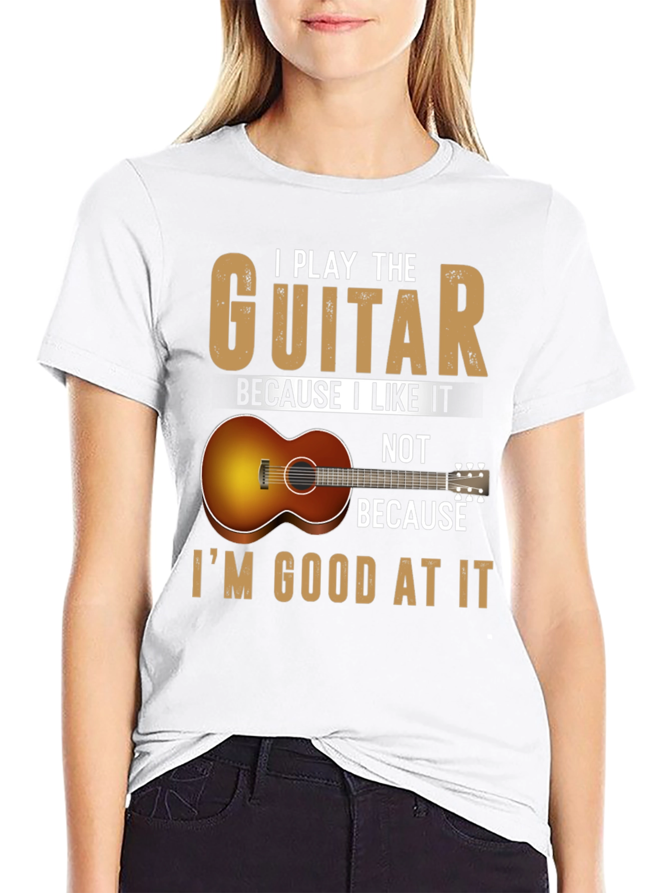 Black Guitarist Tee: I Play Because I Like It view 9