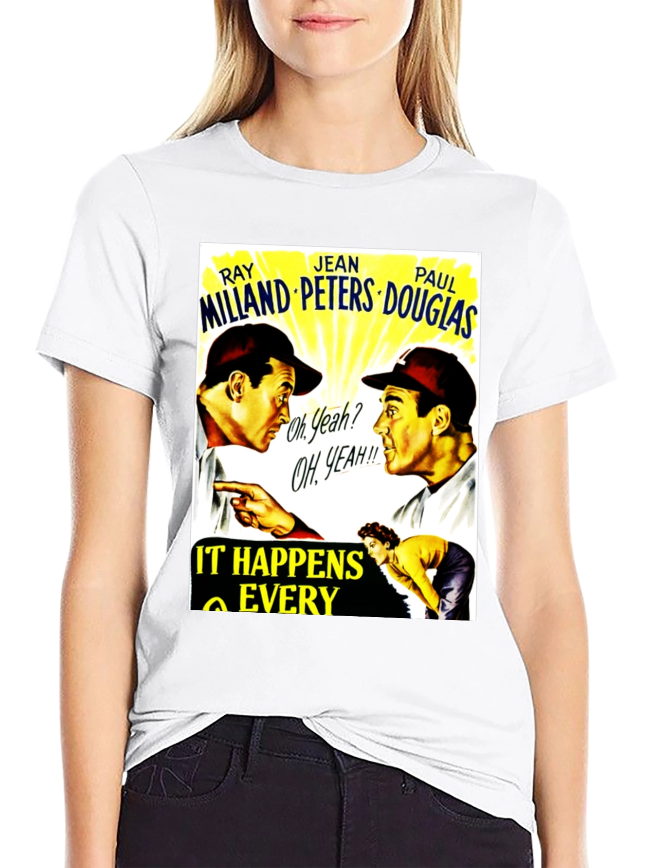 Black It Happens Every Spring Movie Poster T-Shirt view 9