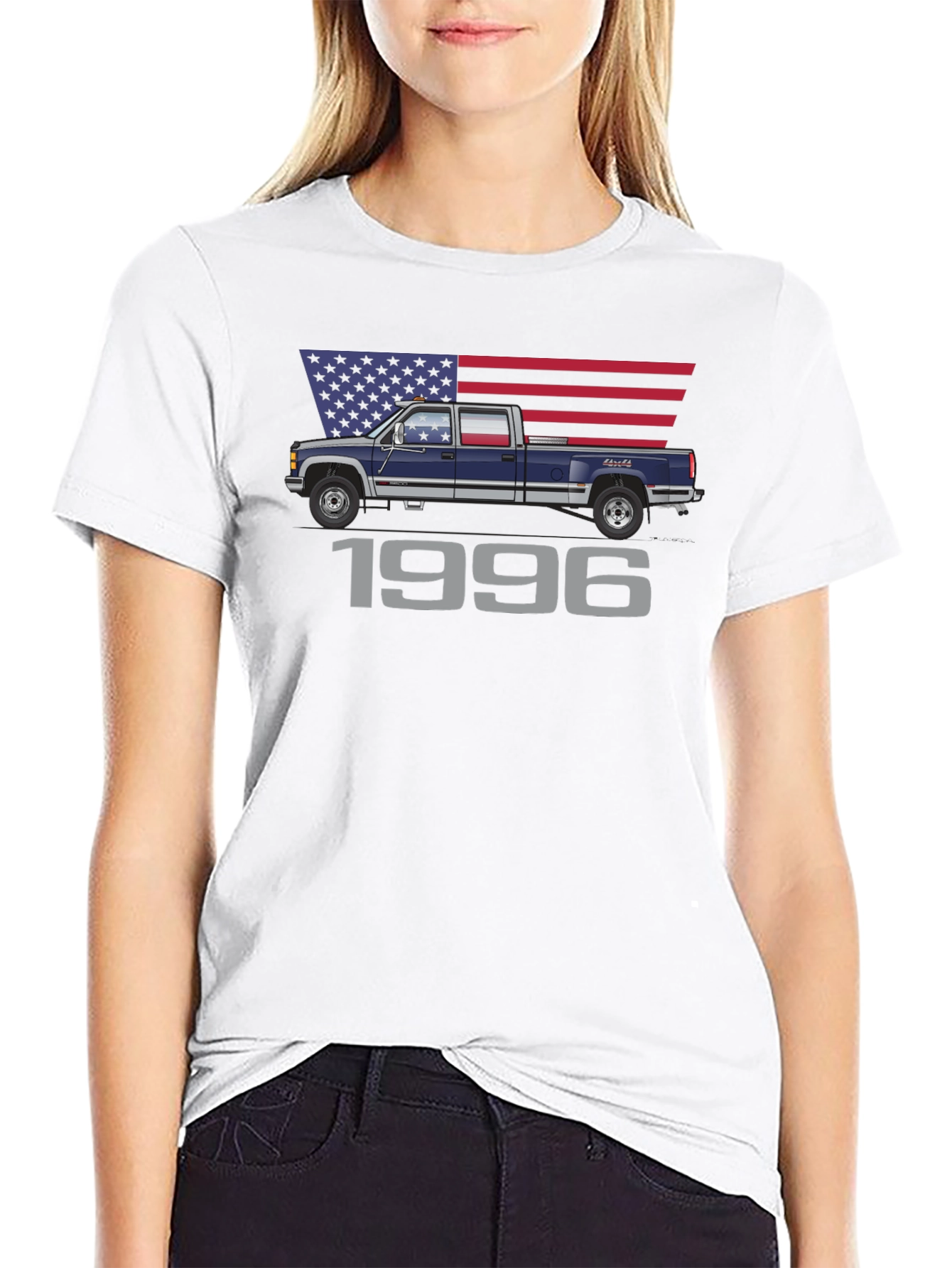 Black 1996 American Truck Graphic T-Shirt view 9