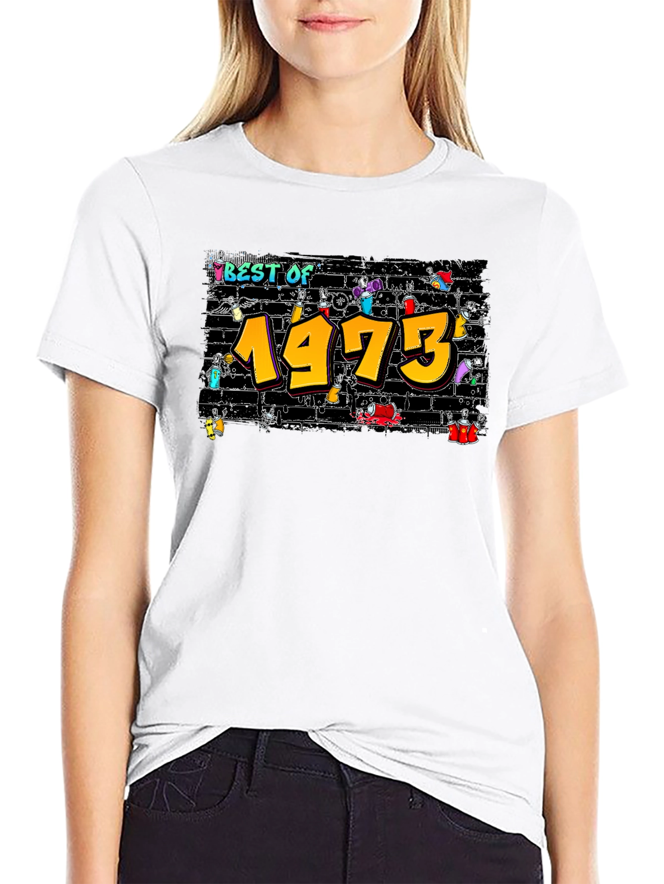 Black Best of 1973 Graffiti T-Shirt view 9
