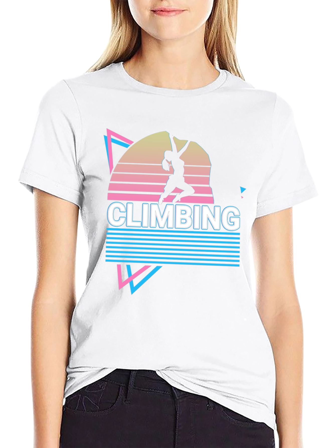 Black Retro Climbing T-Shirt - Black view 9