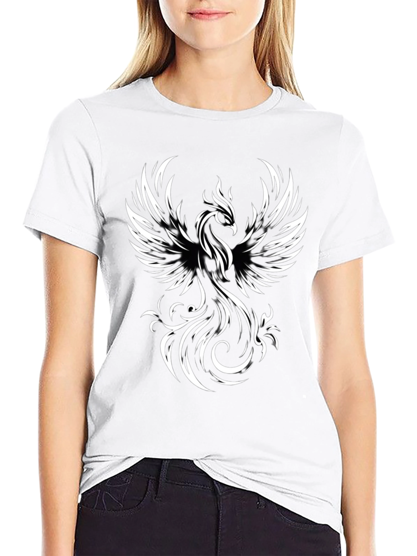 Black Phoenix Graphic Black T-Shirt view 9