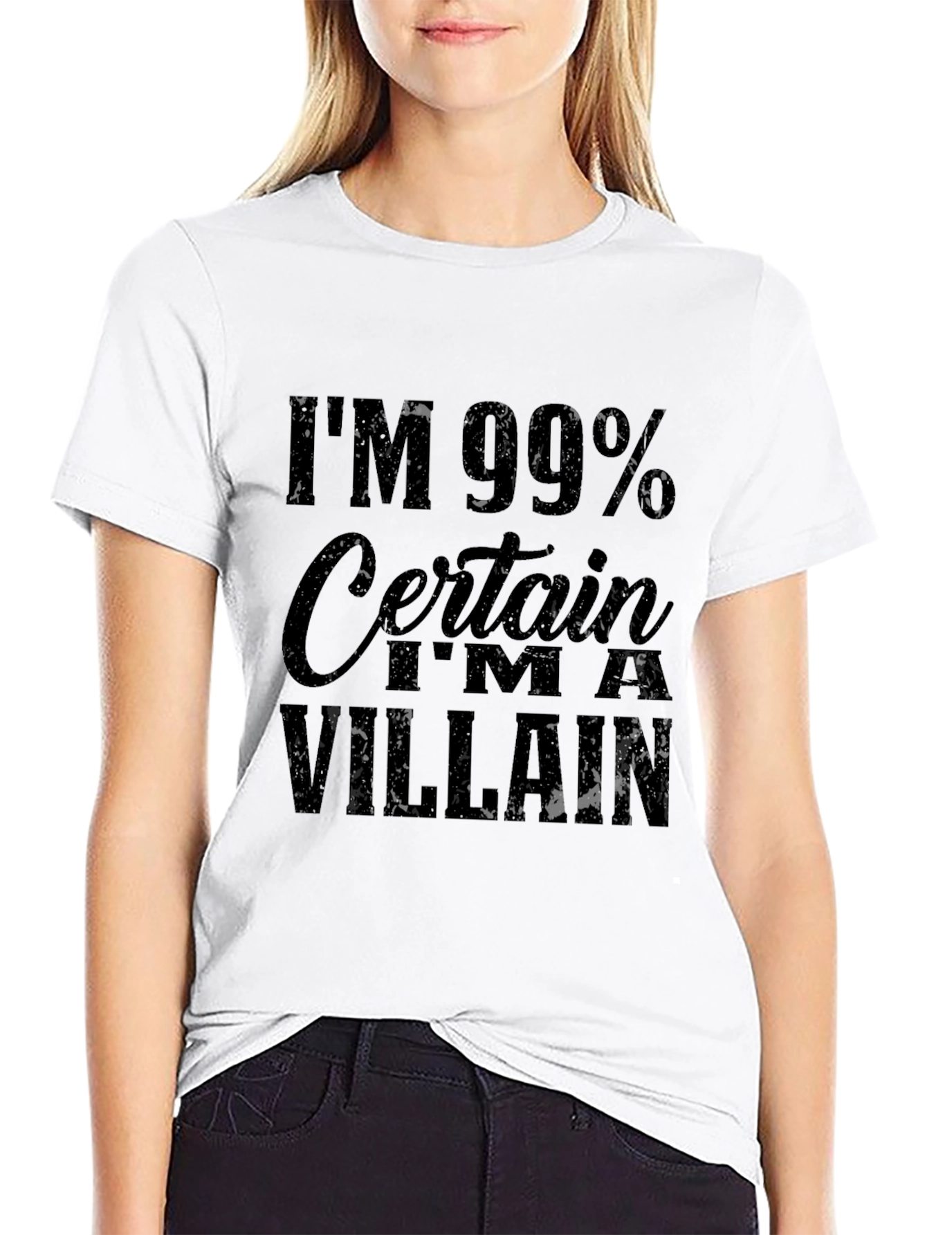 Black 99% Villain T-Shirt: Funny Geek Tee view 9