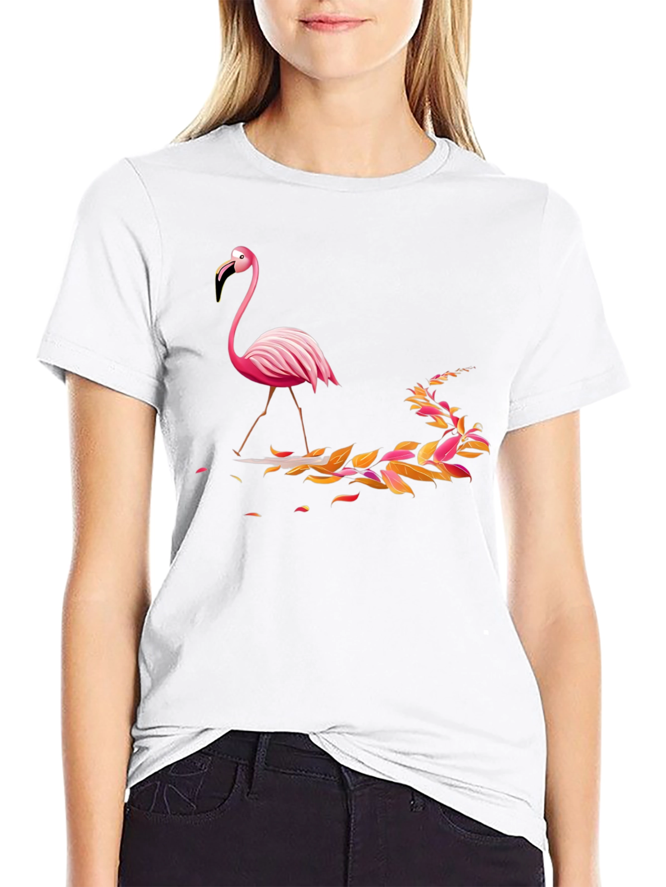 Black Flamingo Graphic Tee - Casual Style view 9