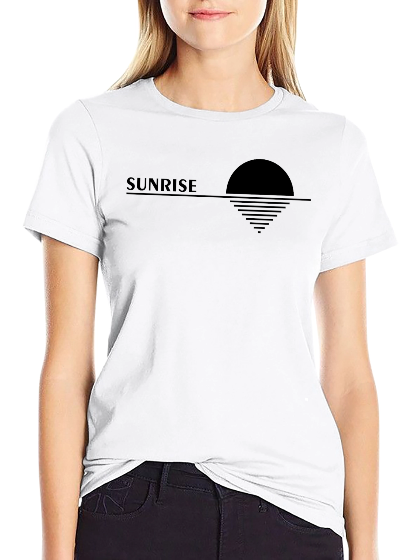 Black Sunrise Graphic T-Shirt - Black Tee view 9