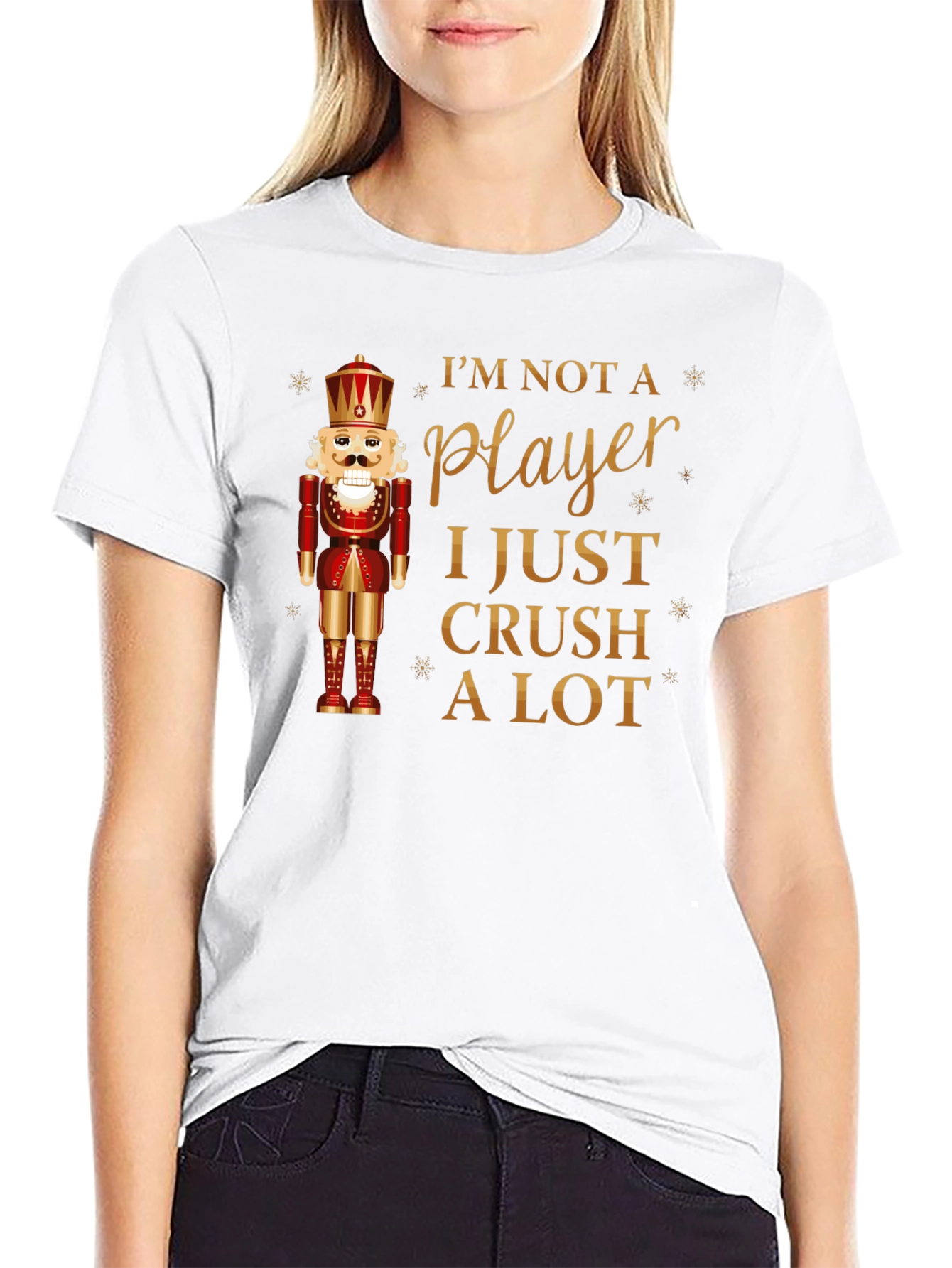 Black I'm Not A Player Nutcracker T-Shirt view 9