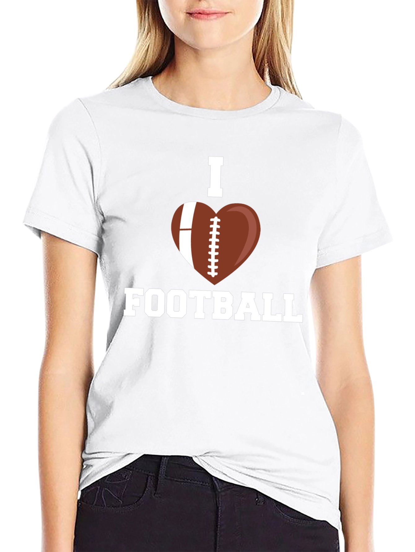 I Heart Football Graphic T-Shirt - 9