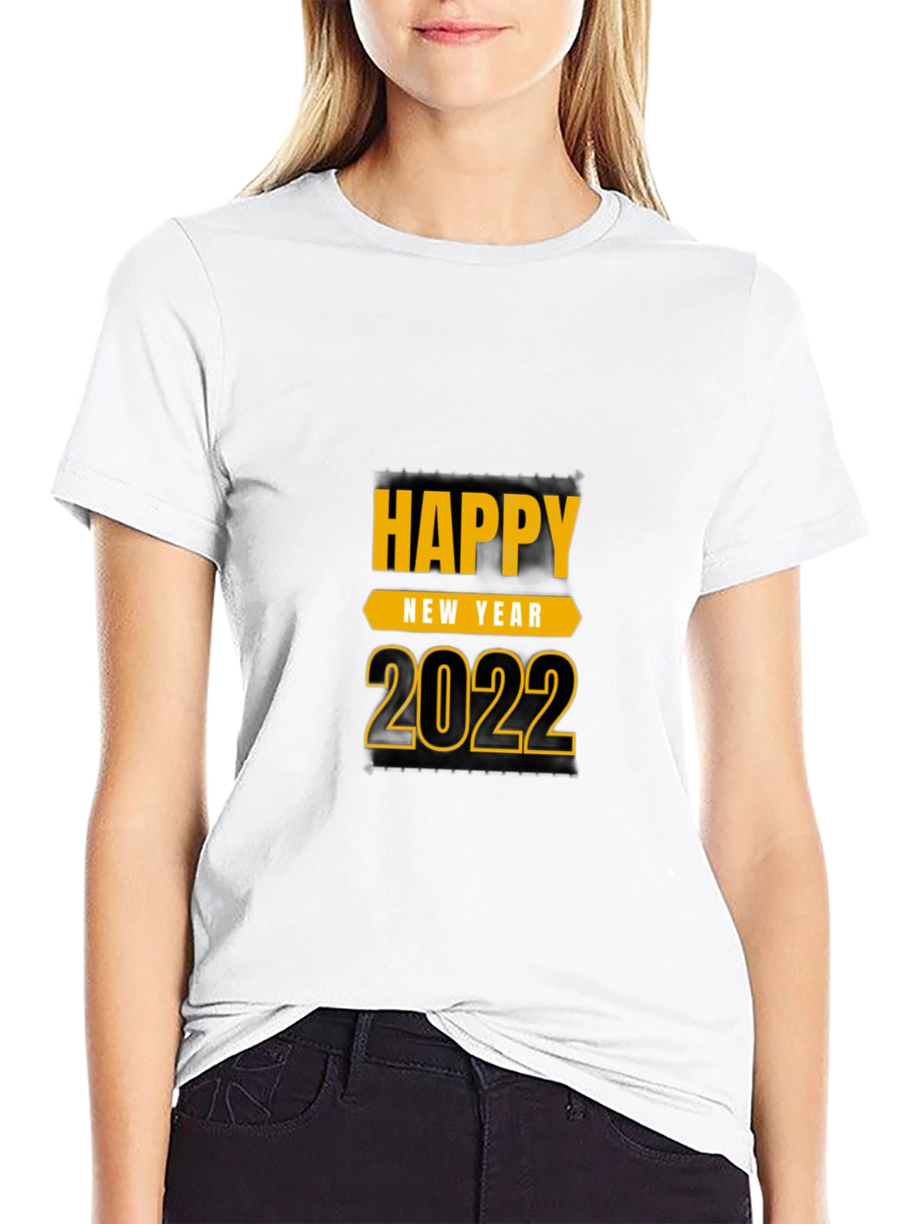 Black Happy New Year 2022 Black T-Shirt view 9