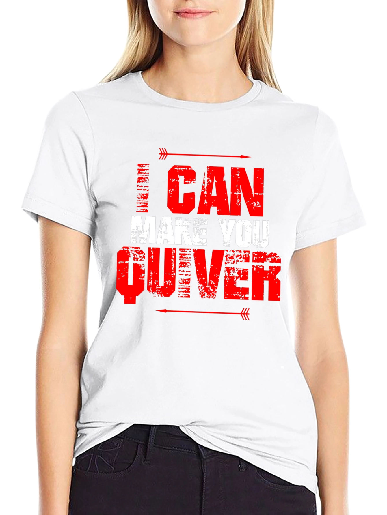 Black I Can Make You Quiver Graphic Tee - Black Cotton Shirt view 9