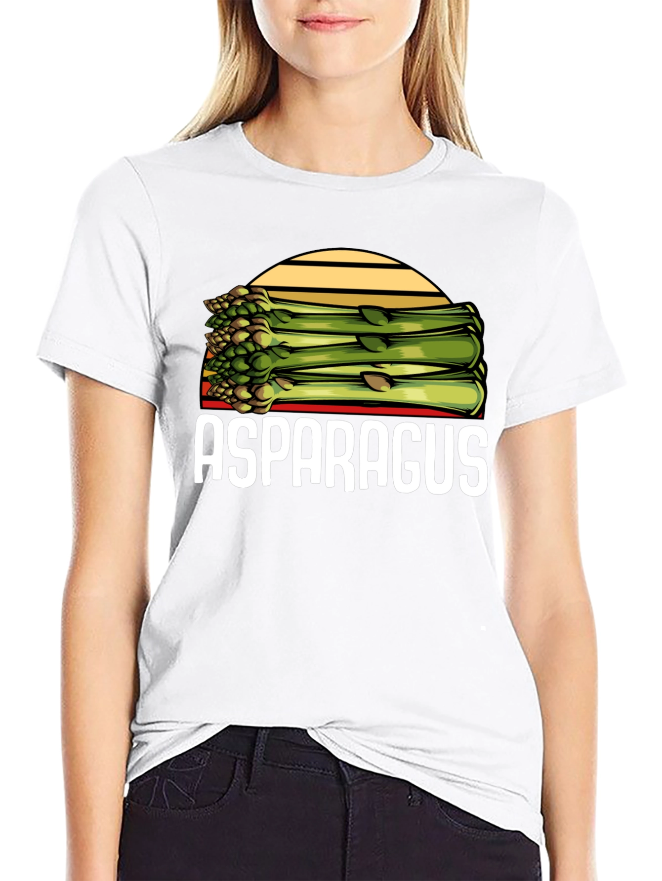 Black Asparagus Graphic Tee - Funny Foodie T-Shirt view 9