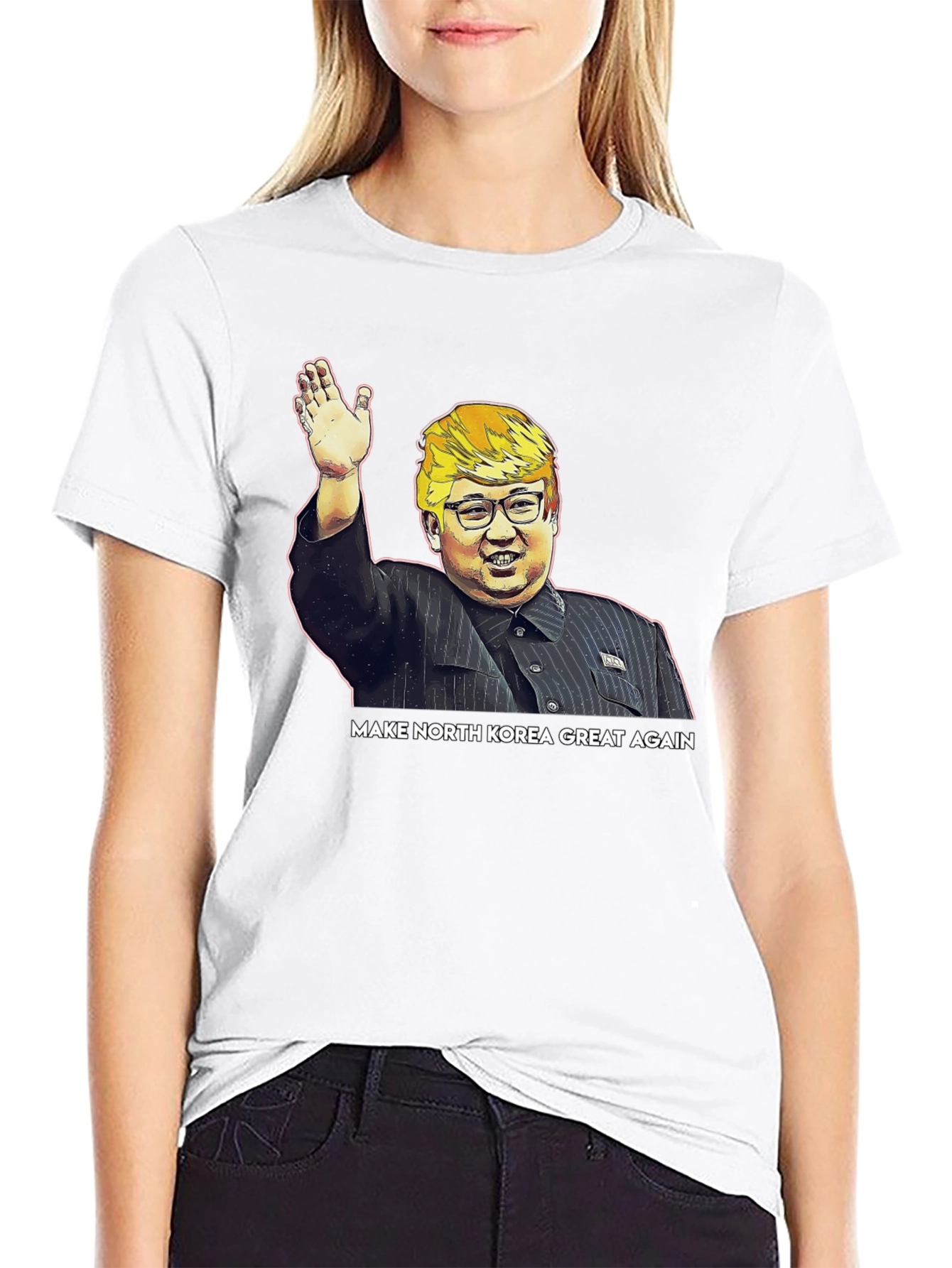Black Make North Korea Great Again T-Shirt view 9