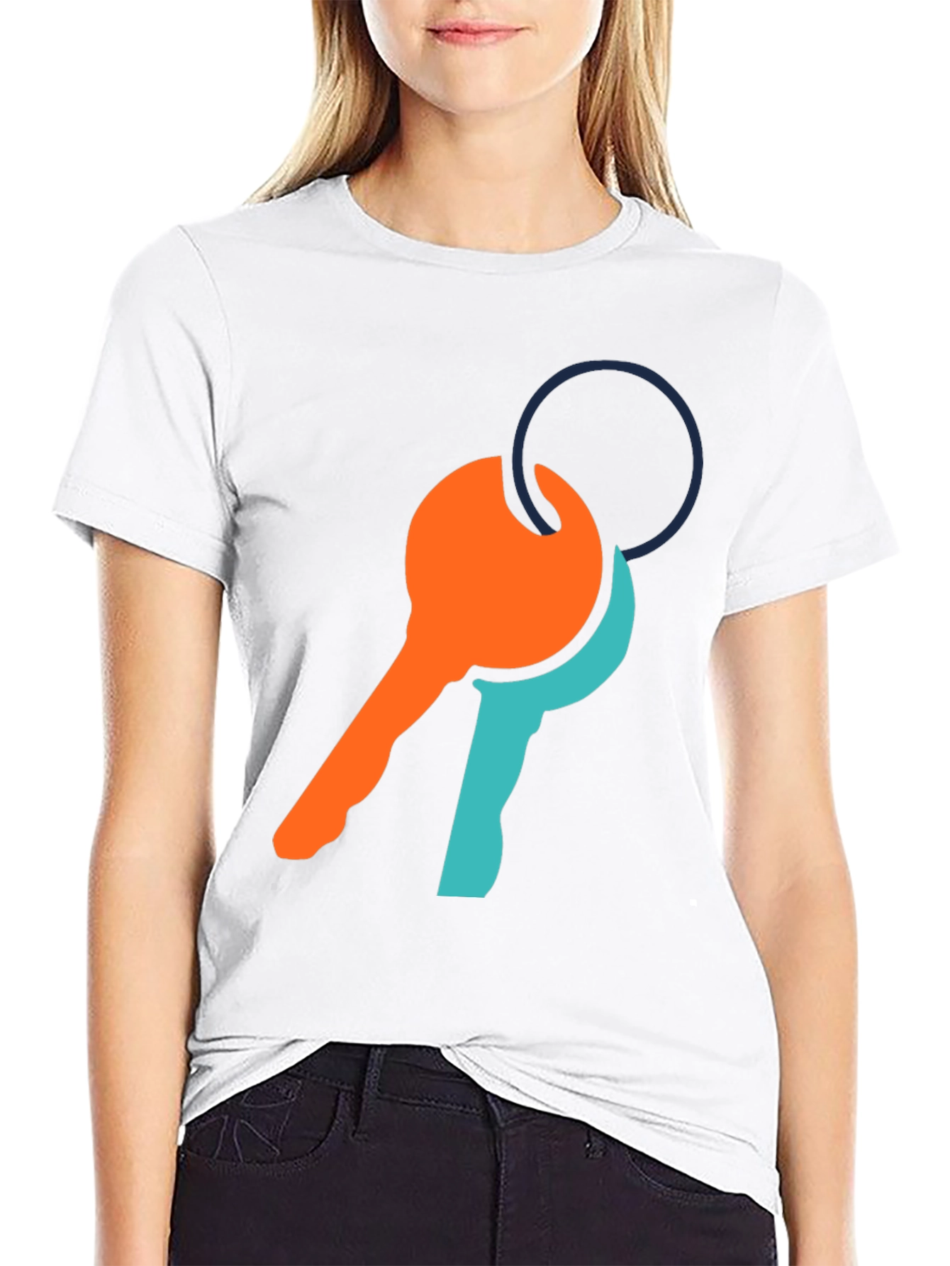 Black Modern Key Graphic Tee - Casual Comfort view 9