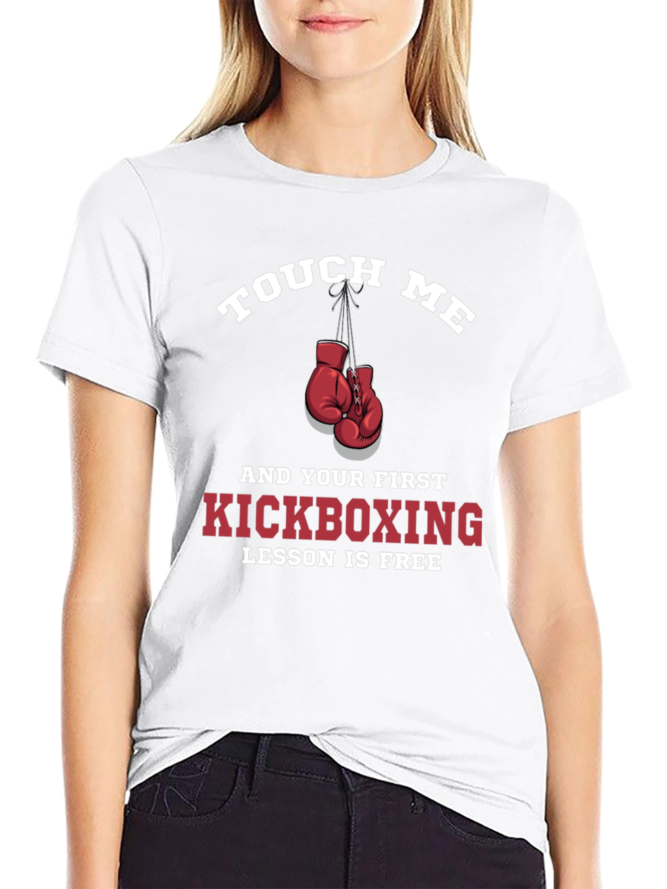 Black Touch Me Kickboxing Lesson T-Shirt view 9