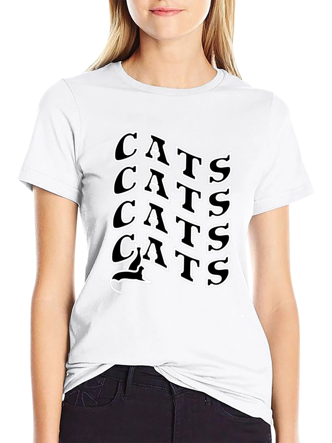 Black Cool Cats Black Graphic T-Shirt view 9