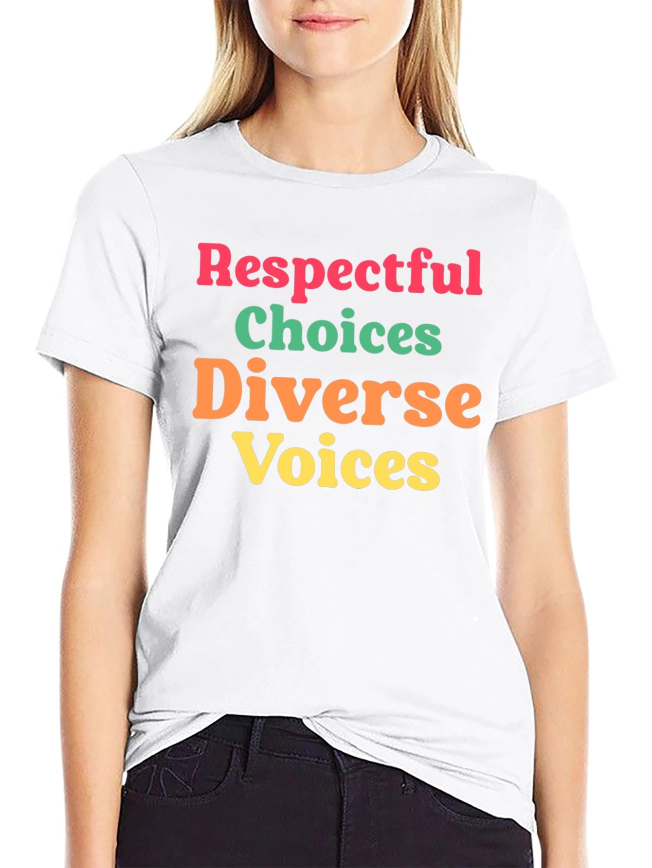 Black Respectful Choices T-Shirt view 9