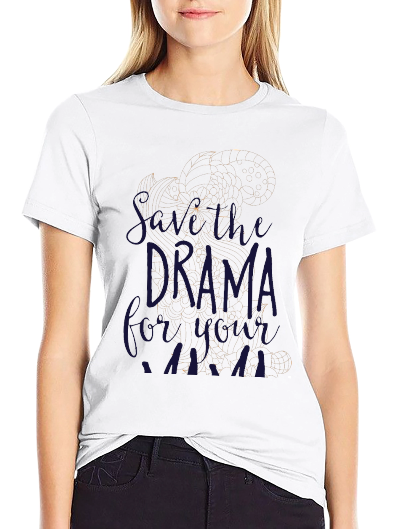 Black Drama Queen T-Shirt, Black, Unisex view 9