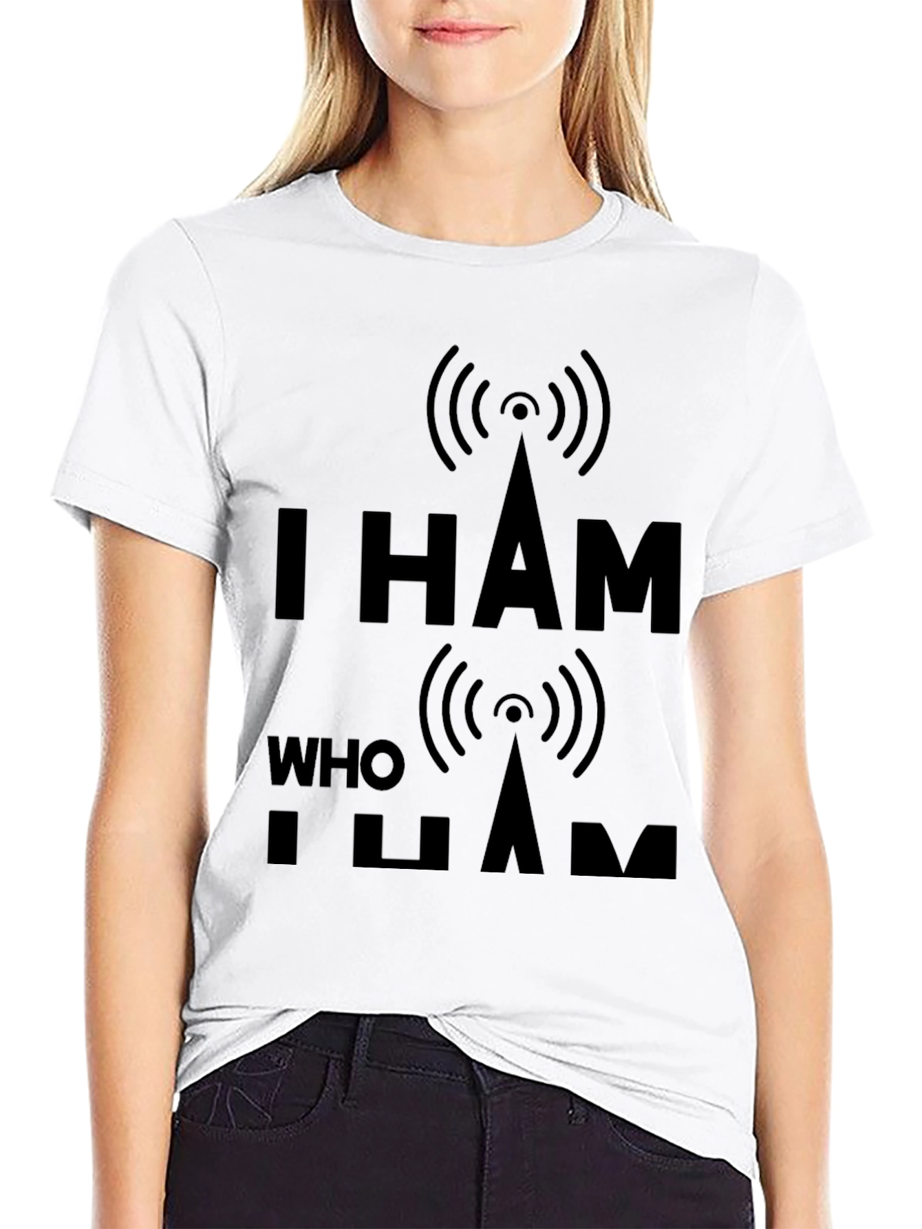Black I Ham Who I Ham Black T-Shirt view 9