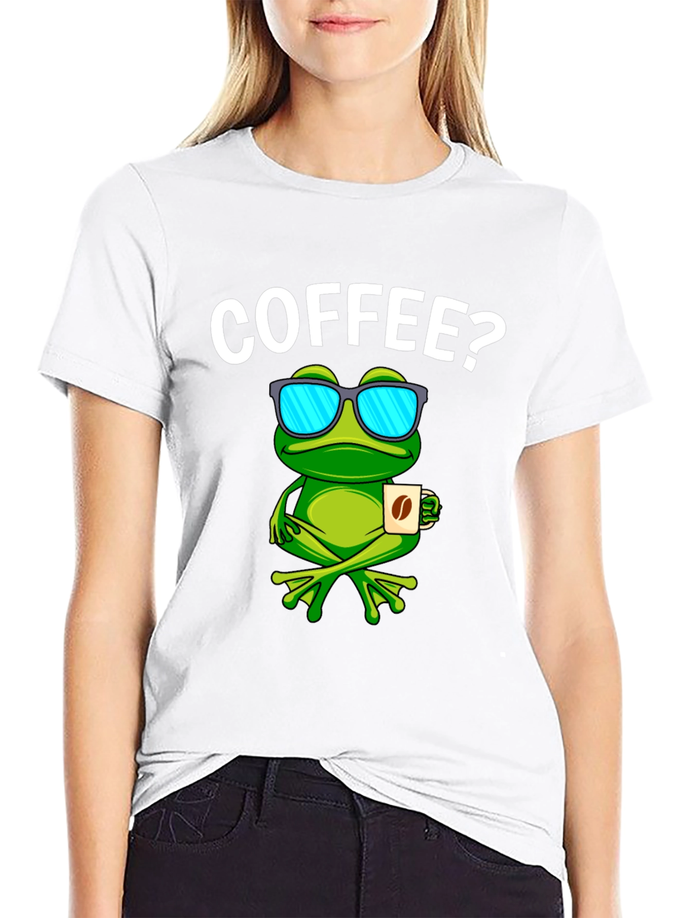 Black Coffee Frog T-Shirt - Funny Animal Graphic Tee view 9