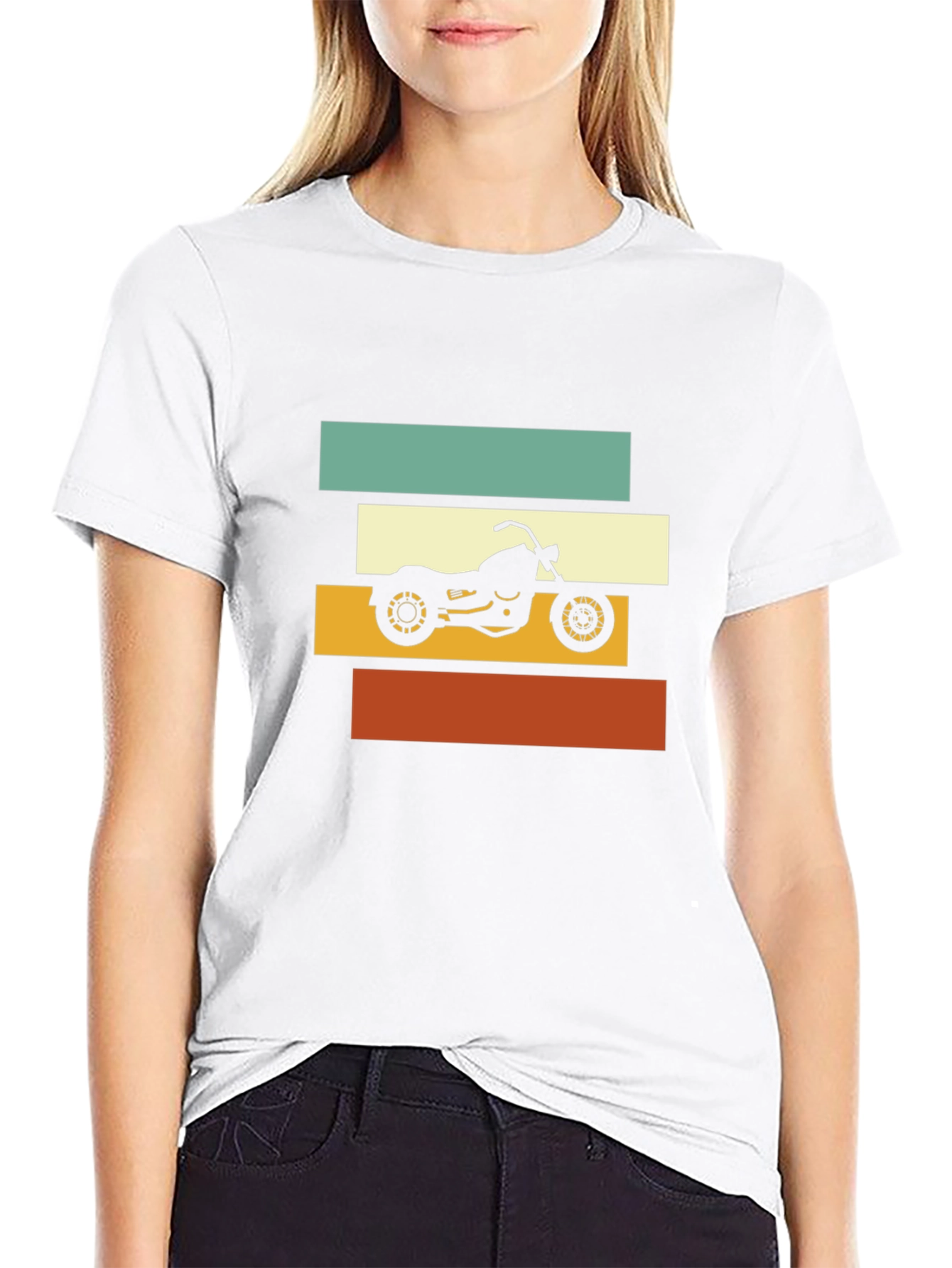 Black Retro Motorcycle Graphic Tee view 9