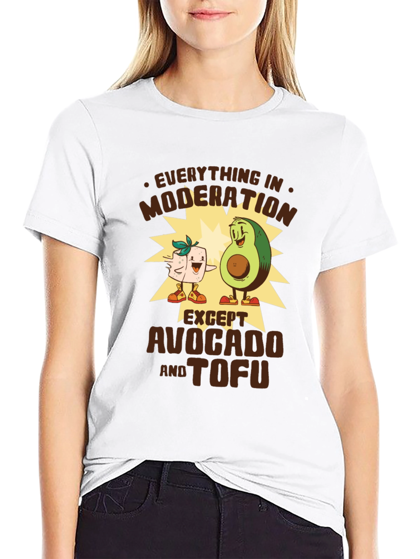 Black Avocado and Tofu Graphic Tee view 9