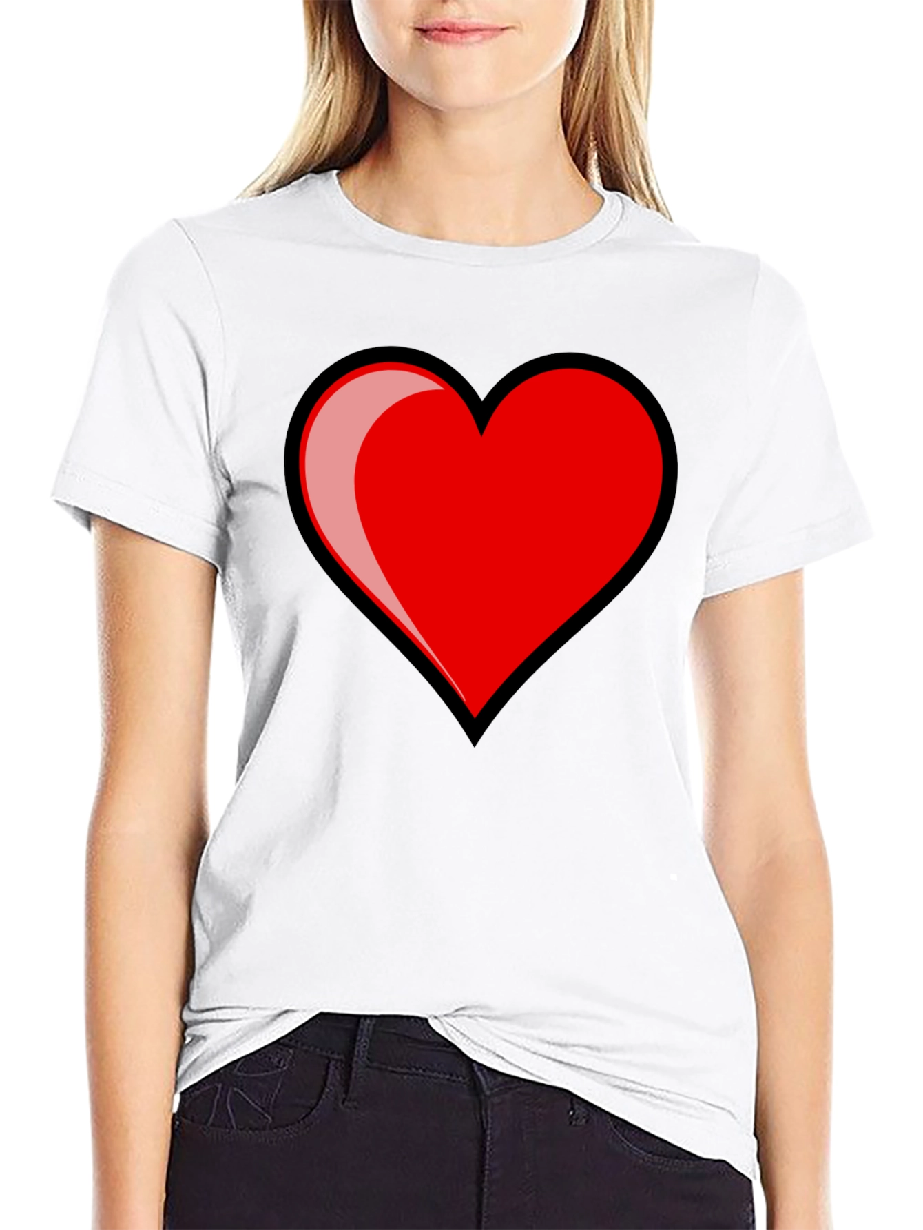 Black Heart Graphic Black T-Shirt view 9
